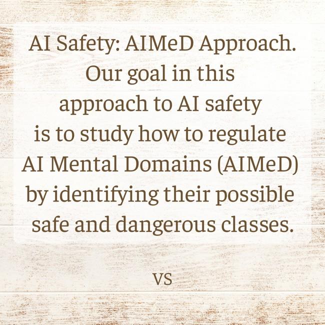 • Instead of limiting the freedom of each cow in the herd / restrict inference for each AI instance, we should fence off the entire pasture / rigorously predetermine the entire AI Mental Domain (AIMeD) / Knowledge Scope.
• AI Safety: AIMeD Approach:
lnkd.in/gNRi5Hiu