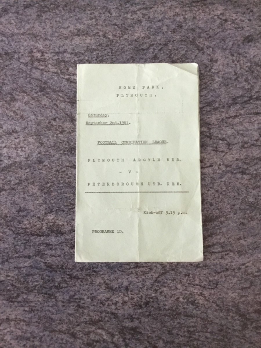 PAFCmemorabilia's tweet image. 61/2 RESERVES Plymouth Argyle Res v Peterborough United Combination 2/9/1961

£3.29 currently

1 bid

Ends Sat 18th Oct @ 11:57am

ebay.co.uk/itm/2976762471…

#ad #pafc #argyle