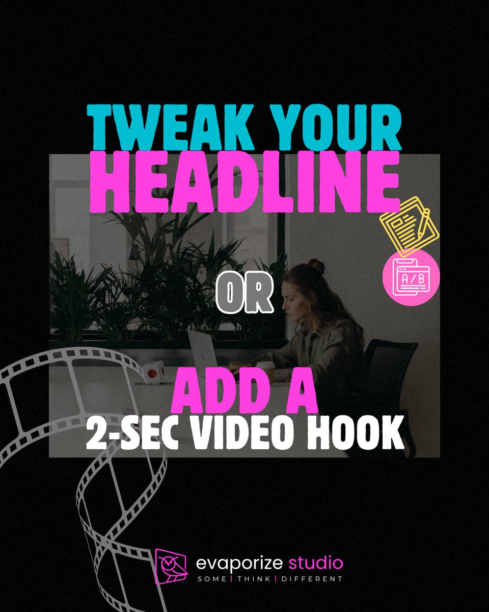 EvaporizeStudio's tweet photo. Your next piece of content needs one of these quick fixes before it goes live.

💡 TWEAK YOUR HEADLINE🎥 OR ADD A 2-SEC VIDEO HOOK
Stop the scroll. Drive the click. Save this post for later!

#MarketingTips #ContentStrategy #Headlines #SocialMediaMarketing #SOCIALMEDIA https://t.co/HeRK9Au2IQ