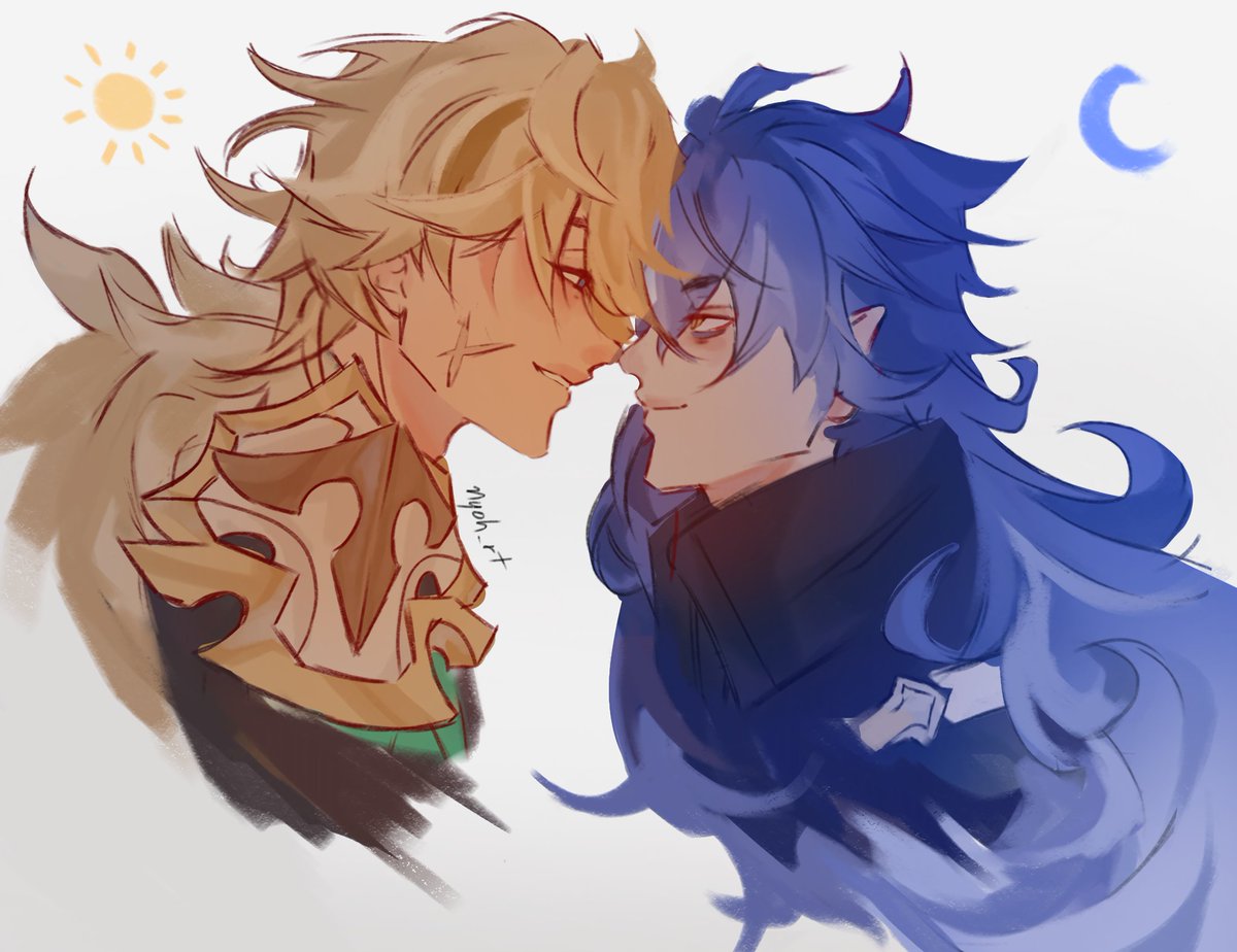 nyoh_rt's tweet photo. #Varflins sun &amp; moon https://t.co/IAIwY3ZRF3