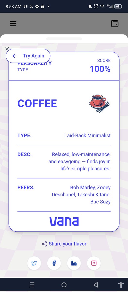 nisperos22's tweet image. If I was an Ice Cream Flavour, I'd be Coffee, Relaxed, low-maintenance, and easygoing — finds joy in life's simple pleasures.. @vana
Taste your data: app.vana.com #datarevolution