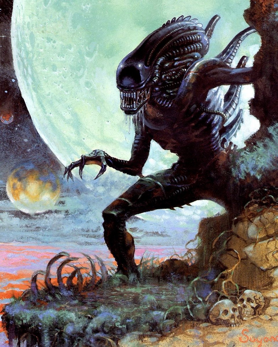 HeavyMetalInk's tweet image. Alien art by Arthur Suydam 👽