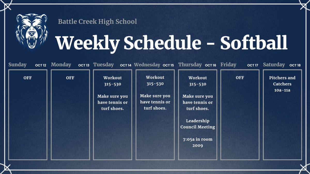 Battle Creek Softball tweet media