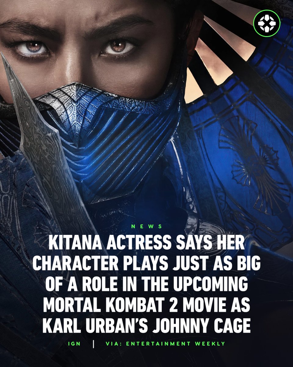 Next year’s Mortal Kombat 2 movie will see Kitana play just as big a role as Karl Urban's Johnny Cage, according to actress Adeline Rudolph. bit.ly/4nPjqq6