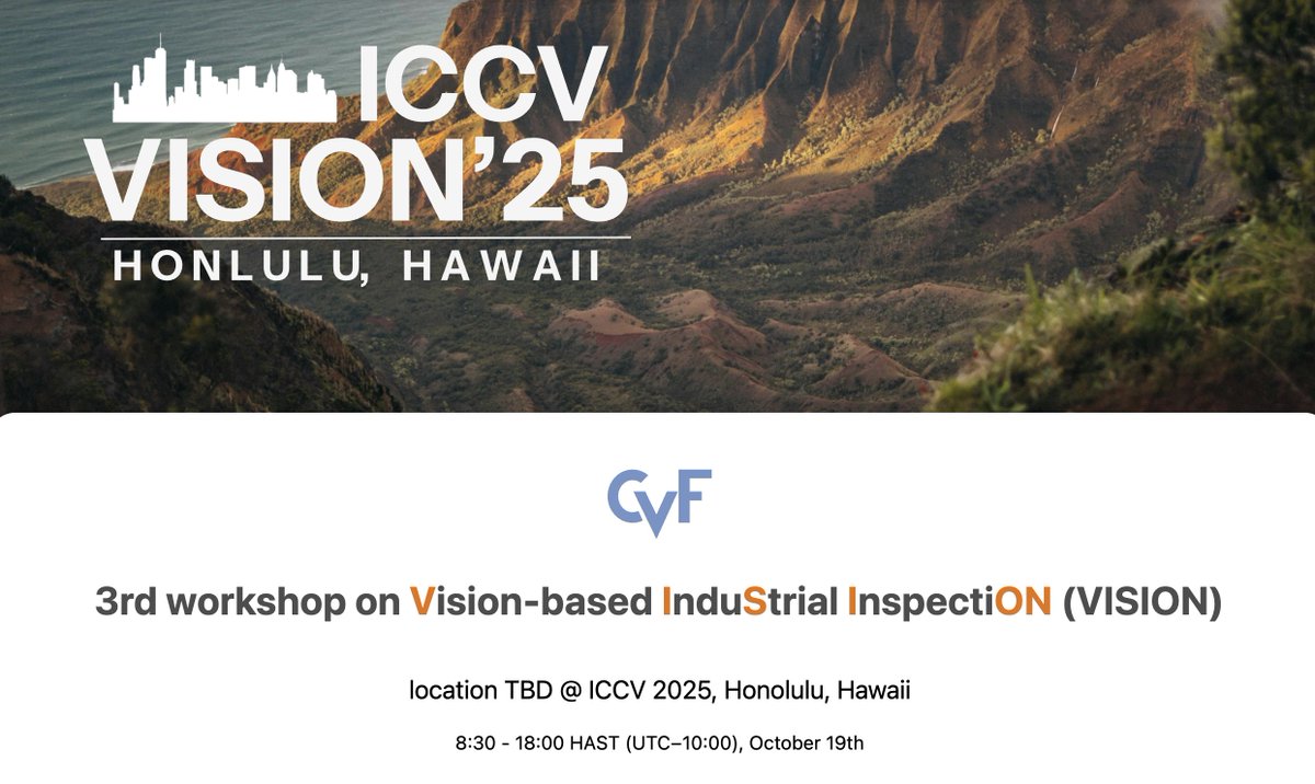 Workshop on Vision-based Industrial Inspection tweet media