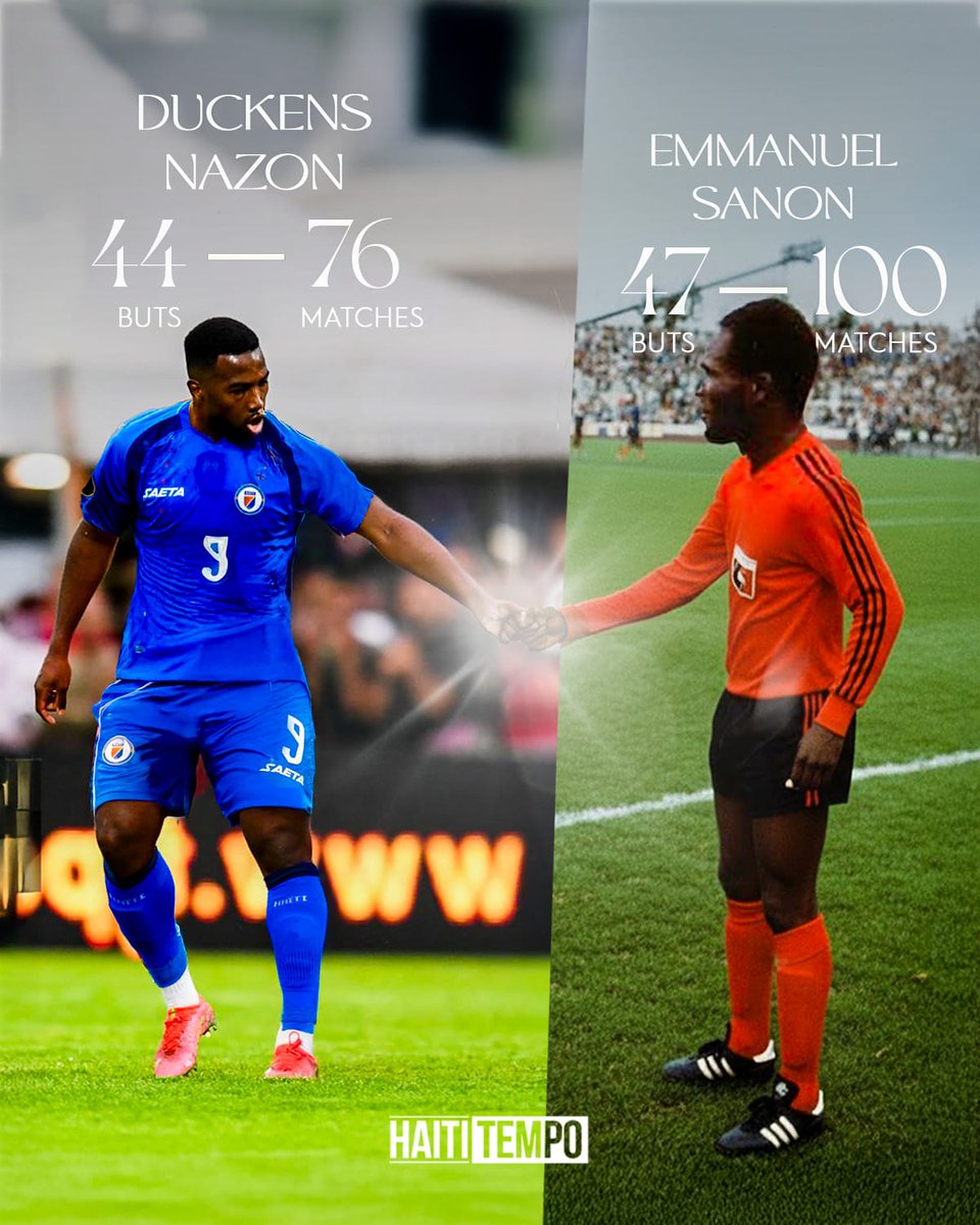 Haititempo's tweet image. Duckens Nazon ap rapwoche rapidman sou rekò Manno Sanon kòm meyè bitè nan listwa seleksyon nasyonal la! 🔥

Rekò a pa two lwen! Alaso @nazon.official #grenadye #haiti
