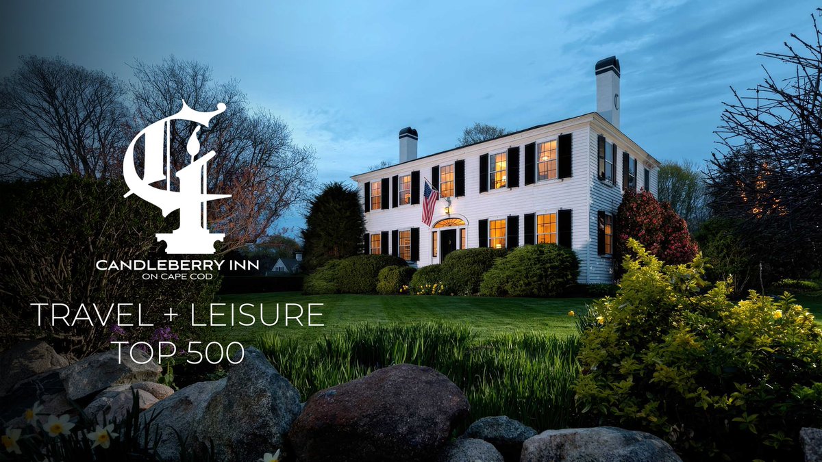 NEinnkeeper's tweet photo. The Candleberry Inn on Cape Cod is thrilled to be recognized on @TravelLeisure's TOP 500 list of the "Best Hotels in the World" for 2025.
Innkeepers Eric + Charlene Taubert thank our guests and the readers of Travel + Leisure for this prestigious recognition. #newenglandinnkeeper https://t.co/MHSOgifW6D