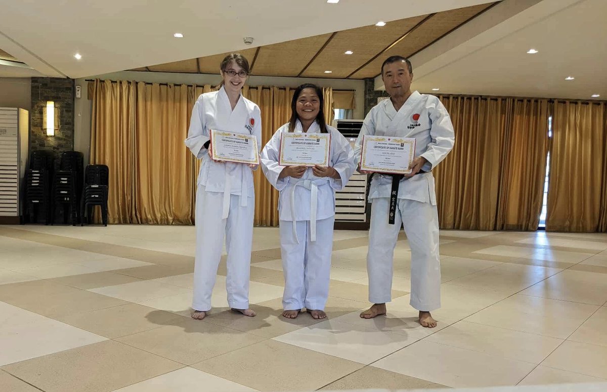 mabuhayhappily's tweet photo. 日本空手協会 JKA DAVAO VERDON PARC
2nd Kyu promotion examination 
Congratulations to everyone 🎉
#philippines #davao #VerdonParc #karateschool #shotokan #karate https://t.co/PgDNowawyA