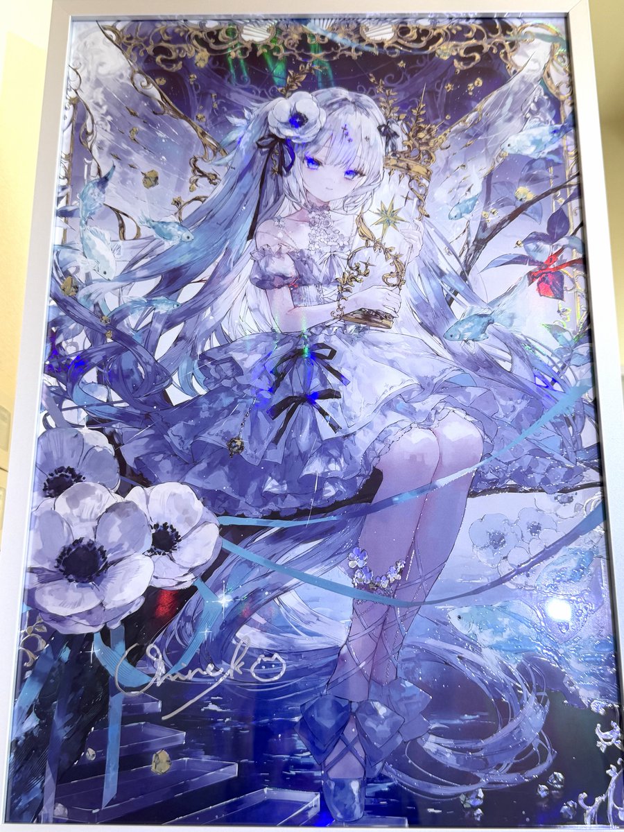 「新しいiPhone届いたので、おにねこ先生のスーパーオーロラ作品を撮ってみた*⸜」|めぐりん( 'ω')₌₃のイラスト