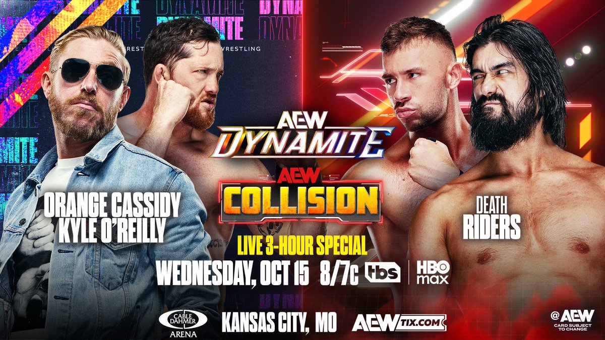 GhostXad9211's tweet image. Announced for this Wednesday Dynamite+ Collision.
#AEWDynamite 
#AEWCollision 
#AEWWrestleDream