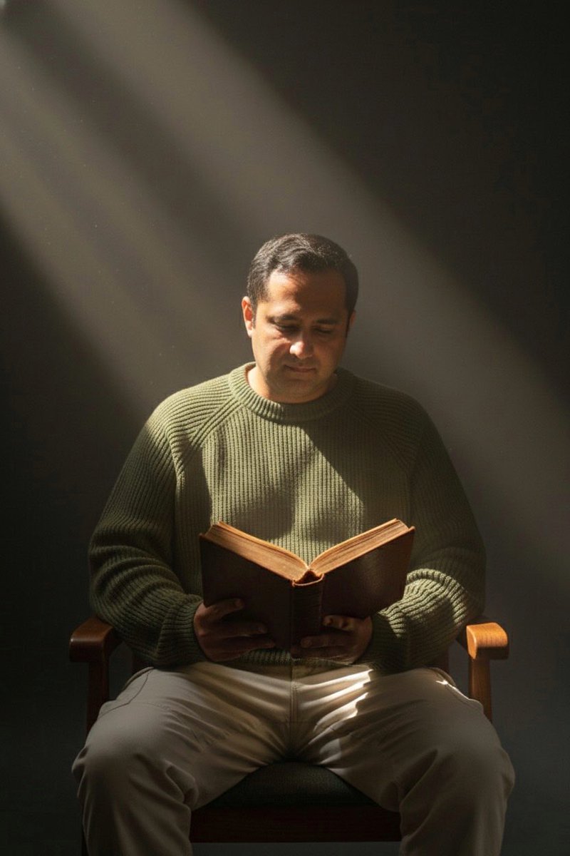 zahaibnabeel's tweet image. He opened a book, and the silence began to speak.
Between light and thought, truth quietly revealed itself.

#PhilosophyOfLife | #DeepThoughts | #WisdomWithin | #SoulfulReading | #Reflection