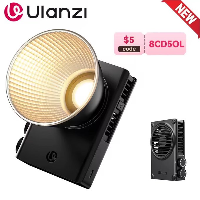 Ulanzi C01 100W ハンドヘルドLED ファン付き 【¥5,051】-アリエク特価アラート
