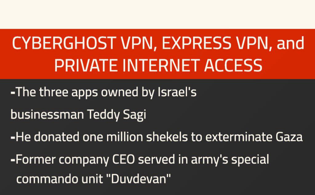 Warrllion's tweet image. Kape Technologies is a company whose purpose is to own other companies, and it is in turn owned by Unikmind, whose sole owner is Israeli businessman Teddy Sagi.
⚡️
Currently owning VPN:
- ExpressVPN
- CyberGhost VPN
- Private Internet Access
- ZenMate
⚡️