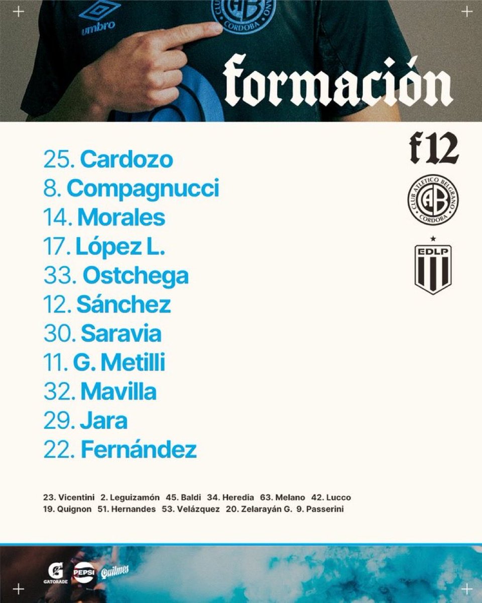 ShowsportCanal's tweet image. ⚽️ #TorneoClausura | ✅ ¡COMENZÓ EL PARTIDO!

👉 #Belgrano y #Estudiantes ya se enfrentan en el Estadio Julio César Villagra por la fecha 1️⃣2️⃣ del campeonato argentino.

¡Así forman los equipos! 👊🏼