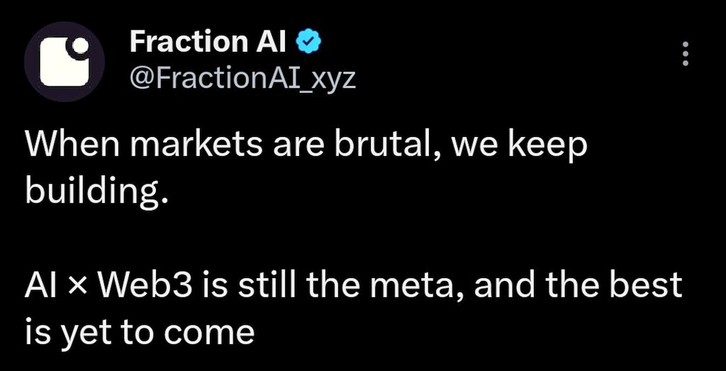 FlashX99_'s tweet photo. When the market gets quiet, visionaries start building.
Noise fades. Real innovation begins.
That’s exactly what @FractionAI_xyz AI is doing.
AI × Web3 still the meta. Still unstoppable.
#FractionAI #BearMarketBuilders #AICommunity #Web3 https://t.co/zUycbxw8cW