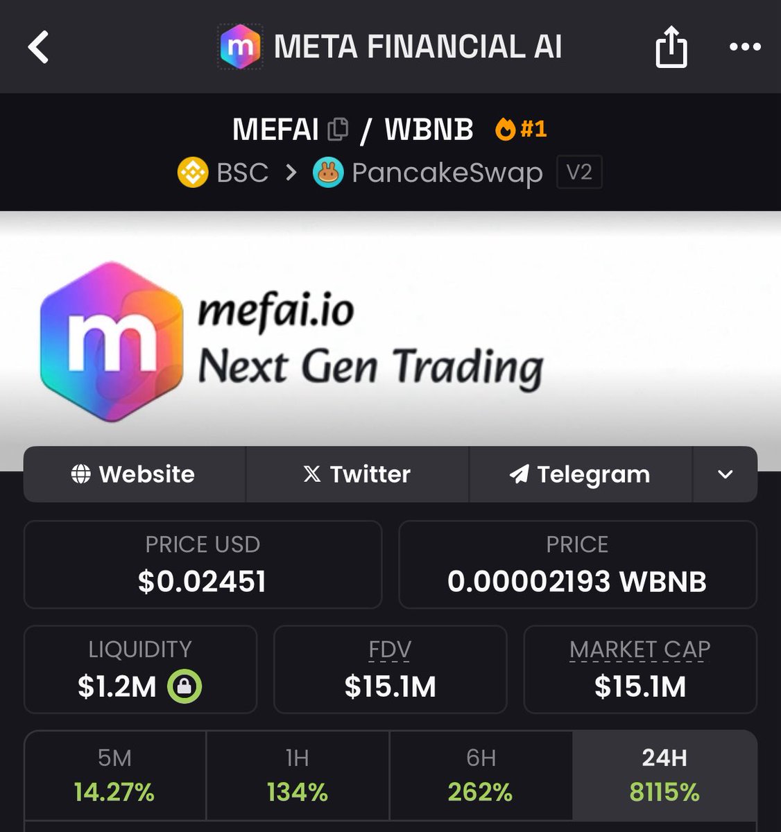 missoralways's tweet image. even on days when the entire market is in a turmoil 

we’re printing 

4x on $MEFAI so far