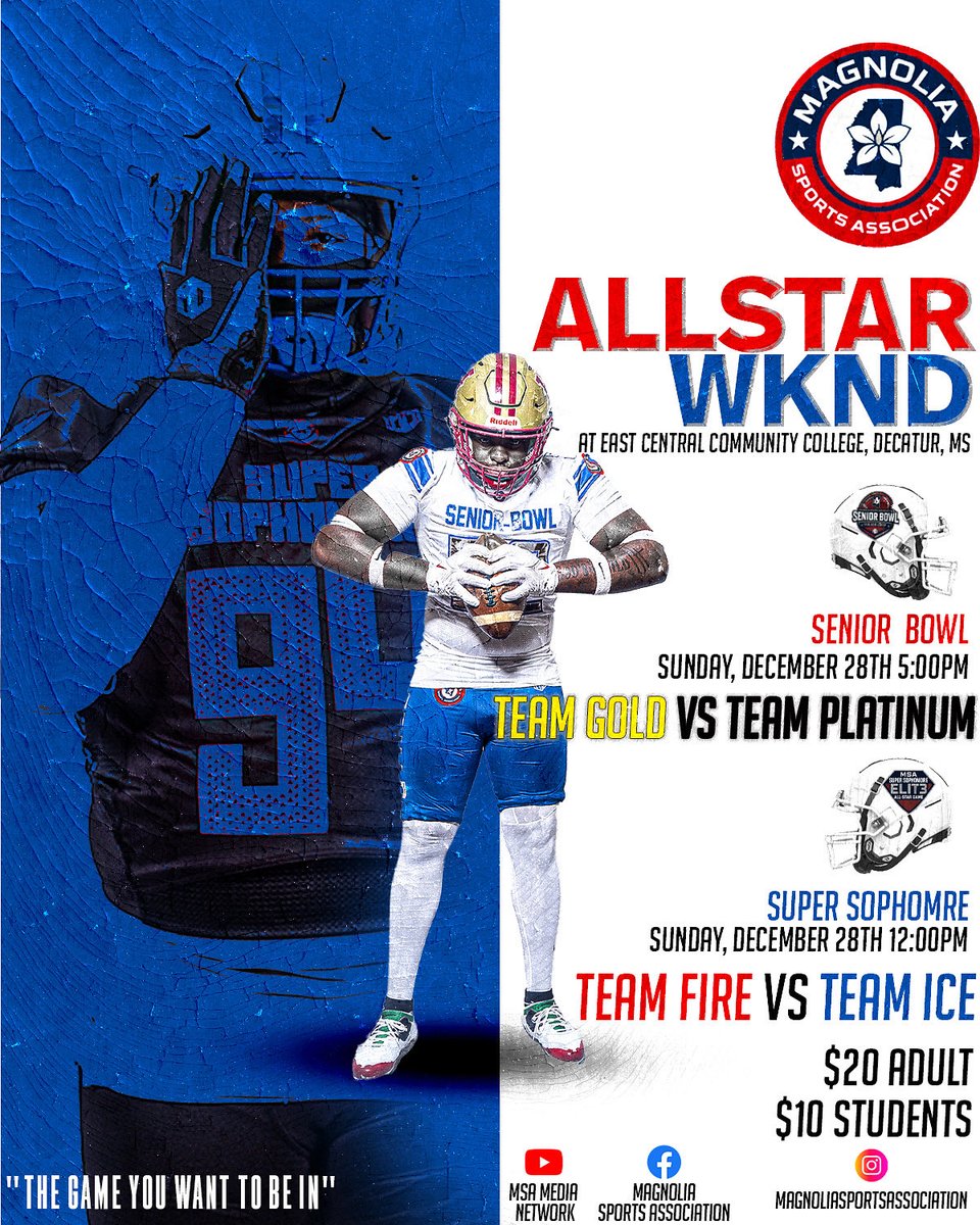 MagnoliaAllstar's tweet photo. 2025 Senior Bowl Draft Pool 
Congrats allstars! To confirm your spot email Magnoliaallstargame@gmail.com for more details if you haven’t yet ! 
#Only1Magnolia https://t.co/bLRhRIPzcX