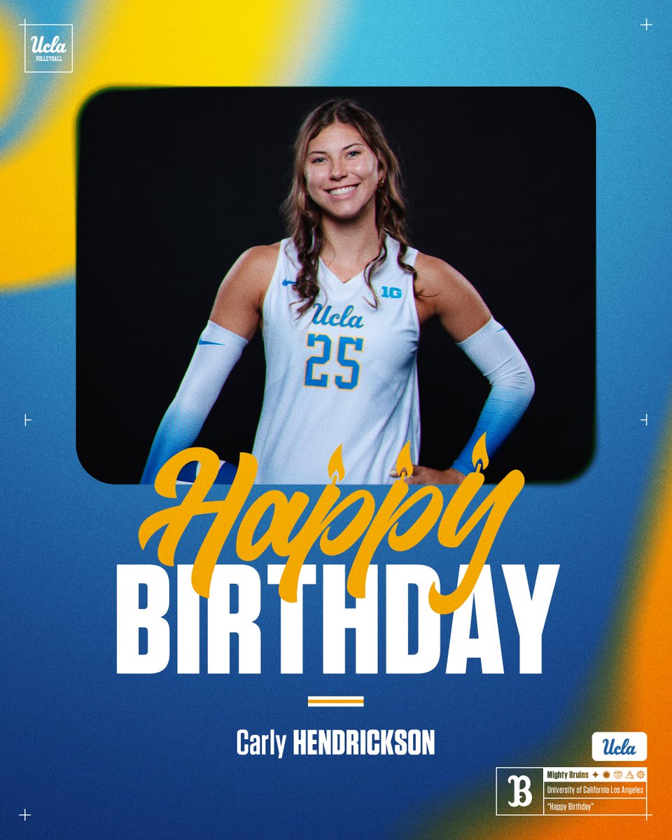 UCLAWomensVB's tweet image. Happy Birthday to outside hitter Carly Hendrickson! 🥳🎉

#GoBruins