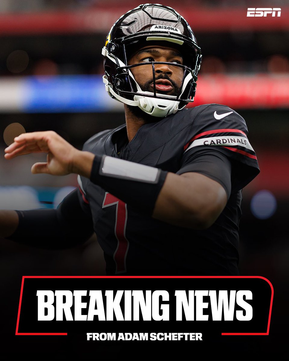 AdamSchefter's tweet image. Cardinals QB Jacoby Brissett is expected to start Sunday in place of Kyler Murray, who is dealing with a foot injury, per me and @JFowlerESPN.

Brissett will make his first start for the Cardinals against the Colts, a team he played for from 2017-2020.