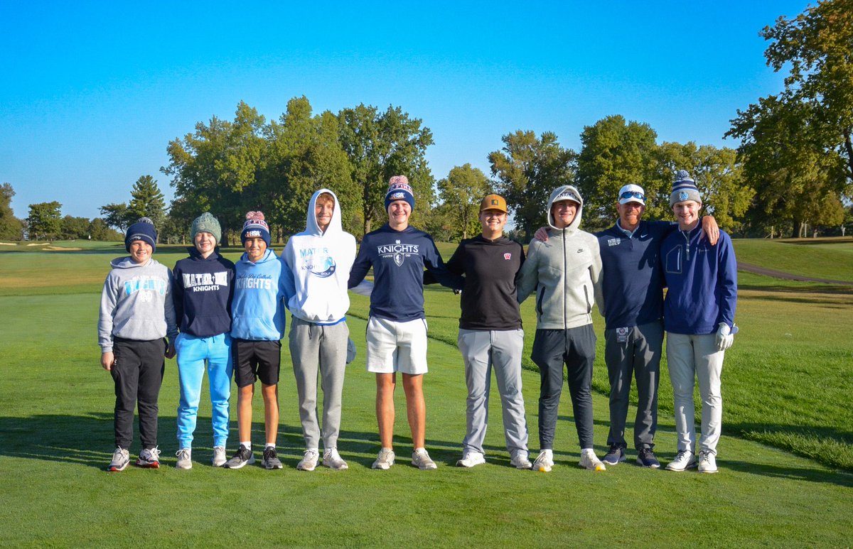 MDKnightsGolf's tweet photo. Congratulations to Bryce Toennies and Owen Musenbrock for competing in the IHSA Class 2A State Final this weekend.  Bryce shot a 2 day total of 158 for a tie for 51st and Owen shot a 2 day total of 161 for a tie 65th.  The boys were supported by the best teammates one could have. https://t.co/ieKIT1Jvwp