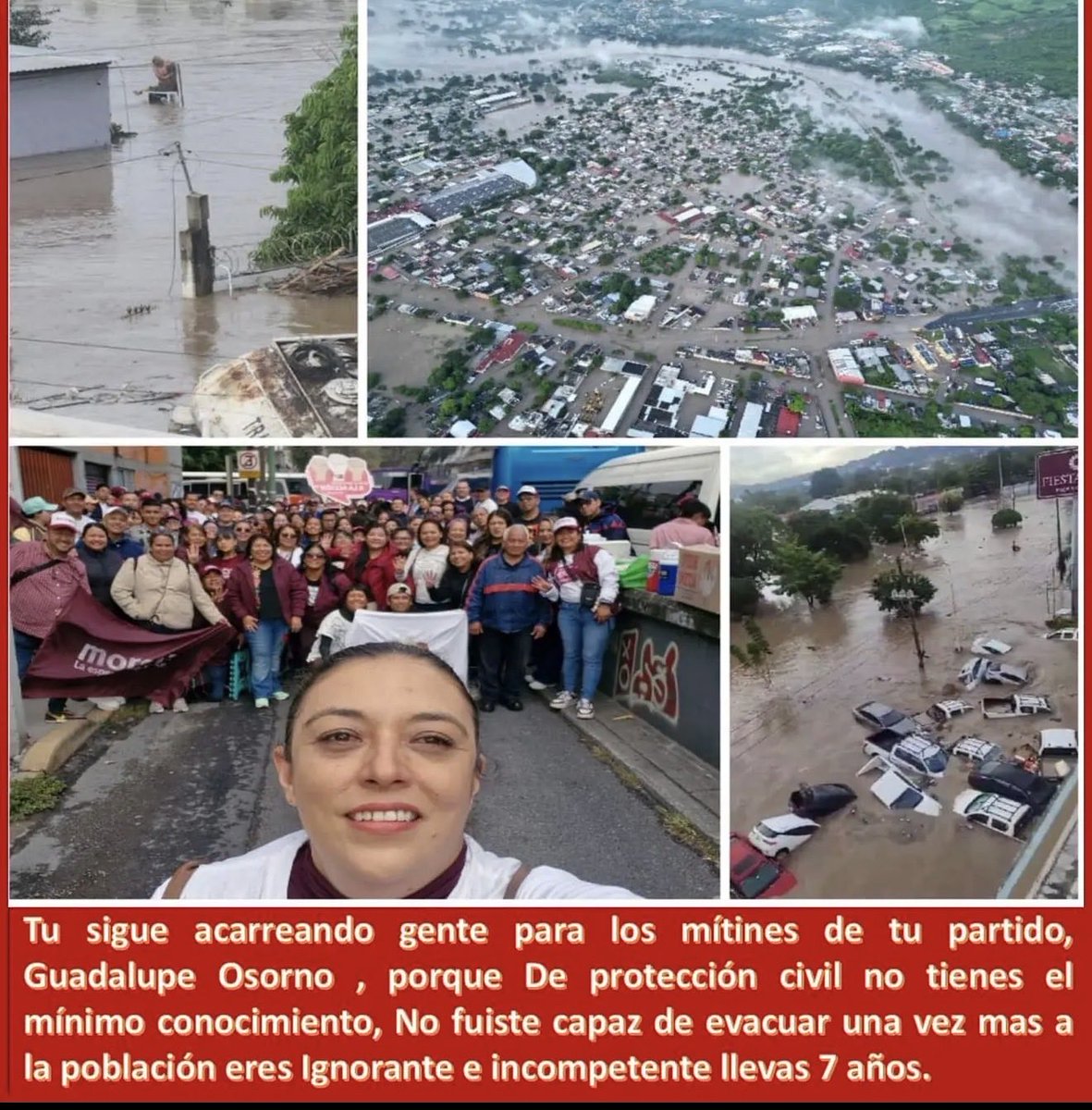 Con razón, la directora de protección civil en Veracruz no tiene experiencia para el cargo, se ganó el puesto acarreando gente para <a href="/PartidoMorenaMx/">Morena</a>.

90 % lealtad 10 % capacidad.