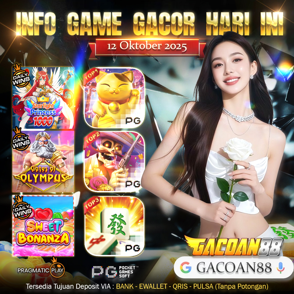 gacoan88gacor's tweet image. INFO GAME TERGACUOORRR HARI INI !
🗓️Tanggal : 12 Oktober 2025
🌐Ketik di google : GACOAN88 
Min DP : 5.000 | Min WD : 25.000
#gacoan88 #rtp #qris