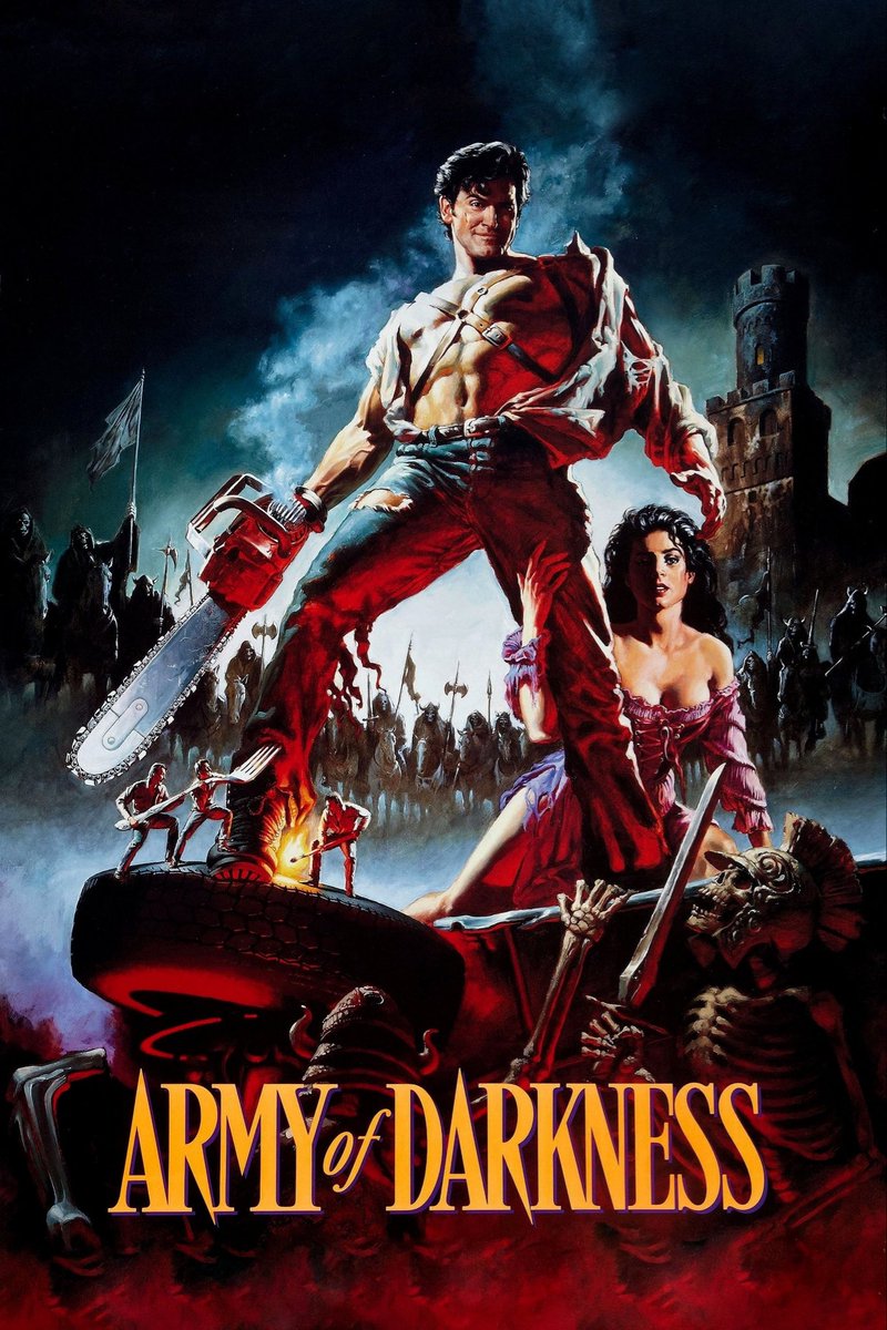 2ndaryProtocol's tweet image. Bruce Campbell up on the big screen! Groovy! 🤩

#NowWatching ‘Army Of Darkness’ (1992) 📖 🏰 ☠️  "𝙷𝚊𝚒𝚕 𝚝𝚘 𝚝𝚑𝚎 𝚔𝚒𝚗𝚐, 𝚋𝚊𝚋𝚢."  #100DaysOfHorror (81/100) 🖤