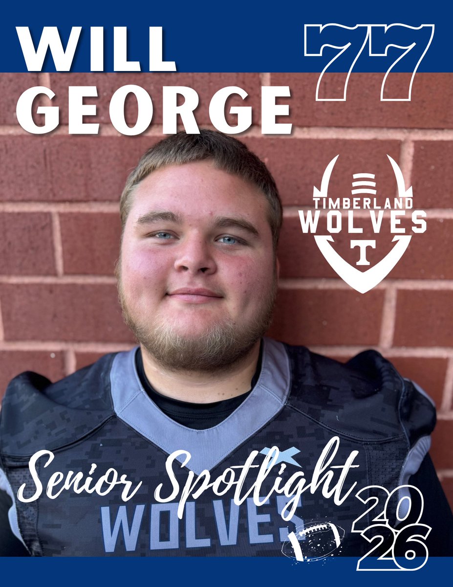 Senior Spotlight 🎓🔦
Congratulations to Senior, 
Will George #77 🎉

Make sure to thank our top supporters: Sugarfire Wentzville and Charleys Cheesesteaks! 😊