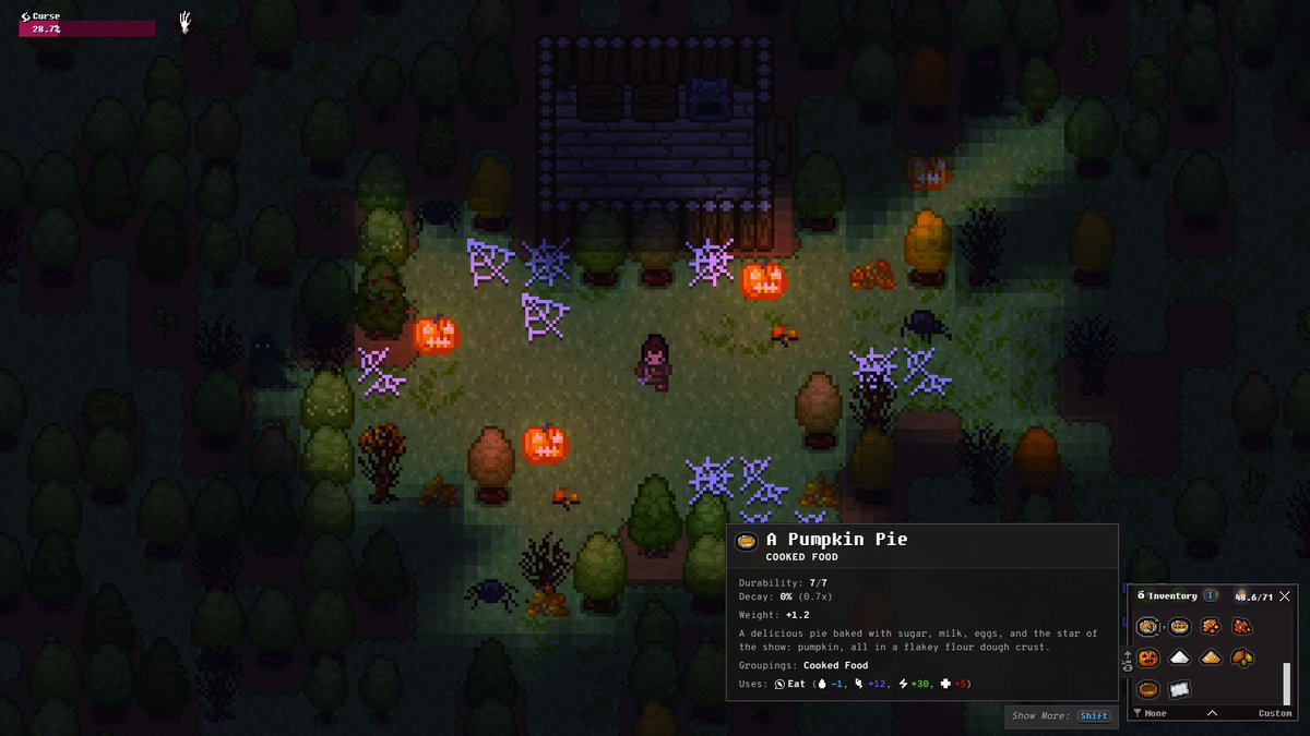 Wayward is about to get spooky this Halloween. Stay tuned for an extra creepy major update later this month! #screenshotsaturday #indiedev #gamedevelopment