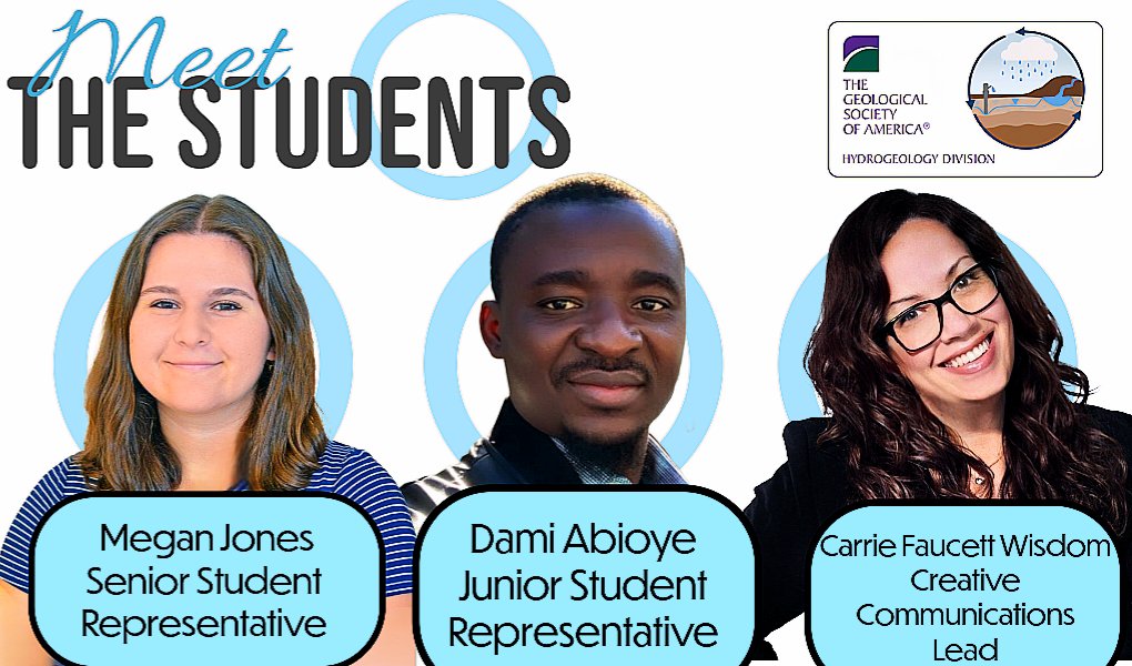 Meet the students behind the GSA Hydrogeology Division’s student initiatives! Megan, Dami, and Carrie are playing key roles in strengthening student engagement, communication, and collaboration within our community.

#gsahydrogeologydivision
#hydrogeology
#hydrology