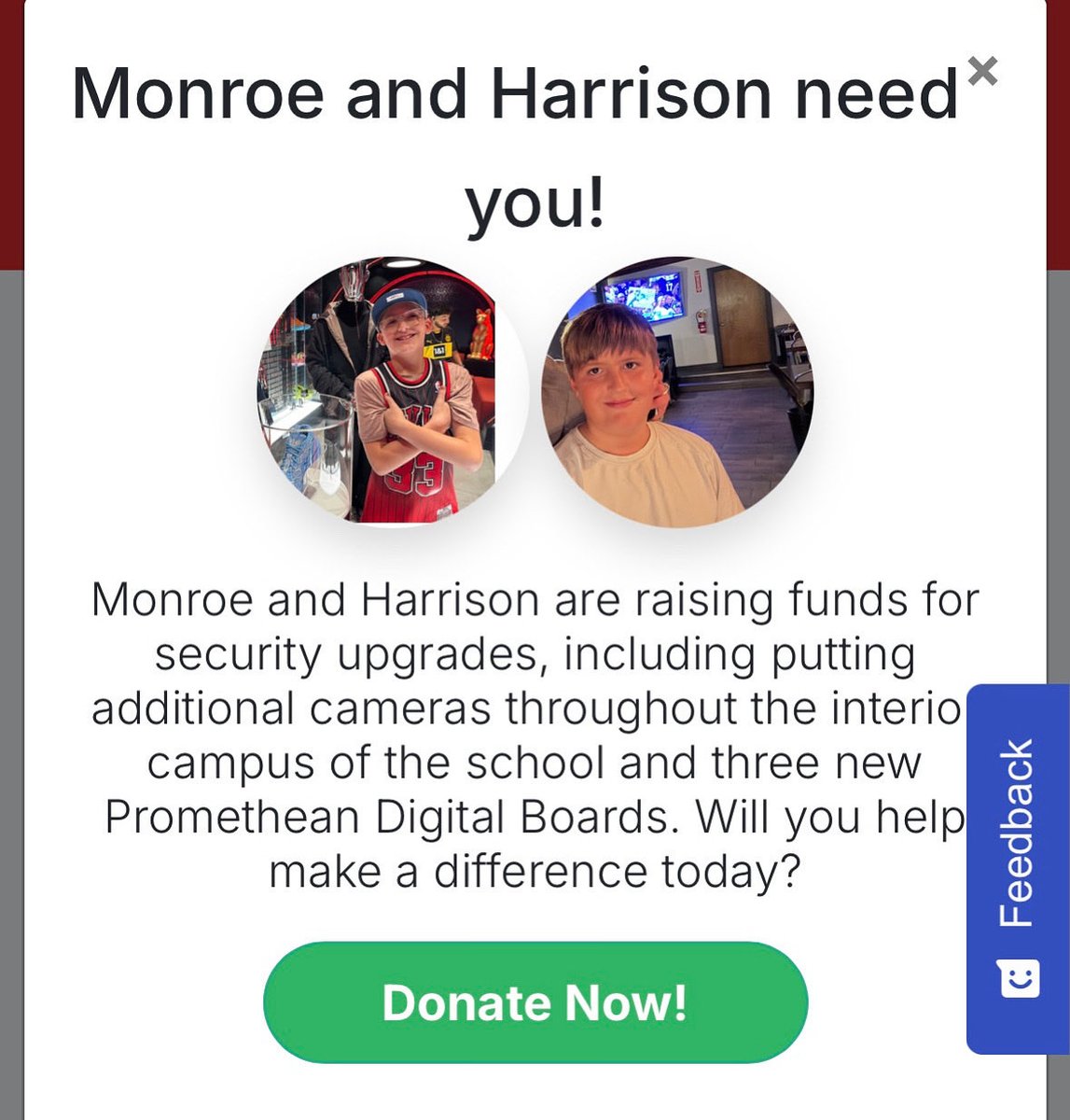 JohnJordan83's tweet photo. Harrison and Monroe are excited to participate in the Chargers Walk!🎉

We need your help to reach our goal for security upgrades, including putting additional cameras throughout the interior campus of the school and three new Promethean Digital Boards.🎯 Please donate to support Harrison and Monroe in raising the funds needed for St Catherine of Alexandria School.

Here's the link to donate: https://t.co/WhSpsBrI8O