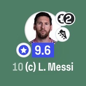 SofascoreINT's tweet image. 🌟 | Anyone surprised with a brace?

Lionel Messi v Atlanta United:

👌 79 touches
⚽️ 2 goals
🎯 10 shots/5 on target
📦 1.50 xG
🅰️ 1 assist
📮 0.99 xA
🎁 2 big chances created
🔑 3 key passes
🔭 5/6 accurate long balls
📈 9.6 Sofascore Rating

He’s closing in on his MLS Player…