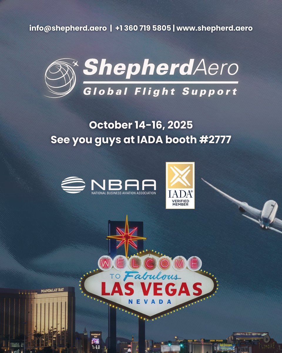 shepherdaero's tweet image. Good weekend everyone.
See you guys at the NBAA-BACE event. 

#shepherdaero #privateaviation #tripsupport #ferryflight #part91