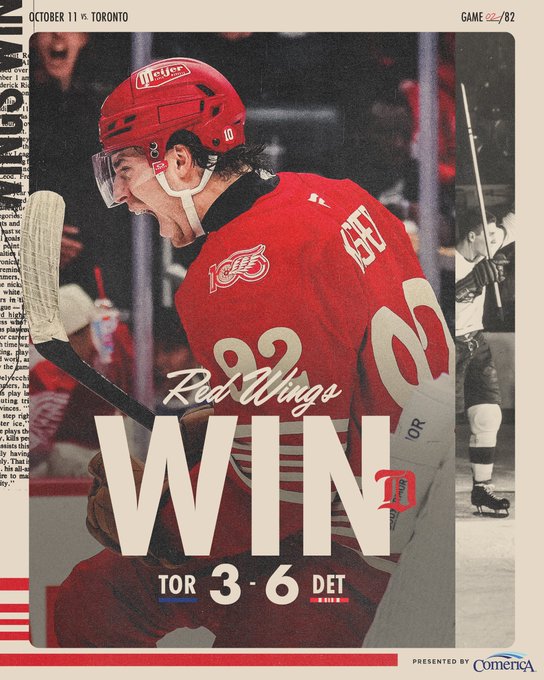 parkerandtheman's tweet image. First WIN in the books for the #RedWings as they came from 2-0 down @ LCA. 3 in the 2nd; Patrick Kane his 493rd #NHL goal.  Max Domi tied it for the #Leafs in the 3rd but Lucas Raymond UN-TIED with his #NHL 100th. Talbot 20 saves. Detroit 1-1 and first R0AD game Monday in Toronto
