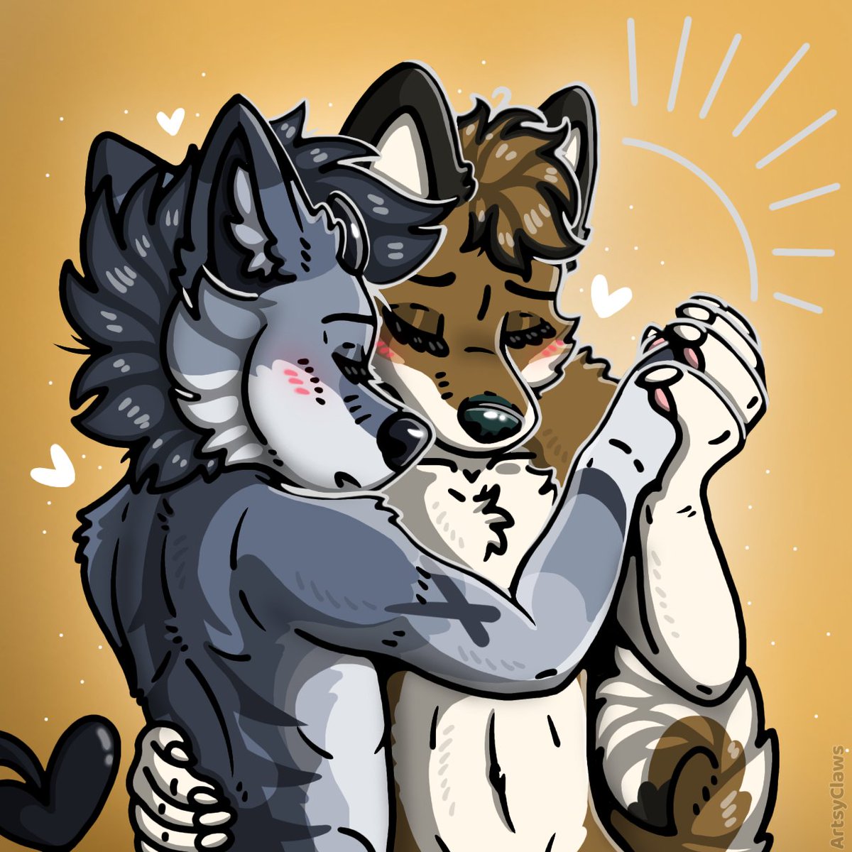 ArtsyClaws's tweet image. Safe in your warm embrace 🧡