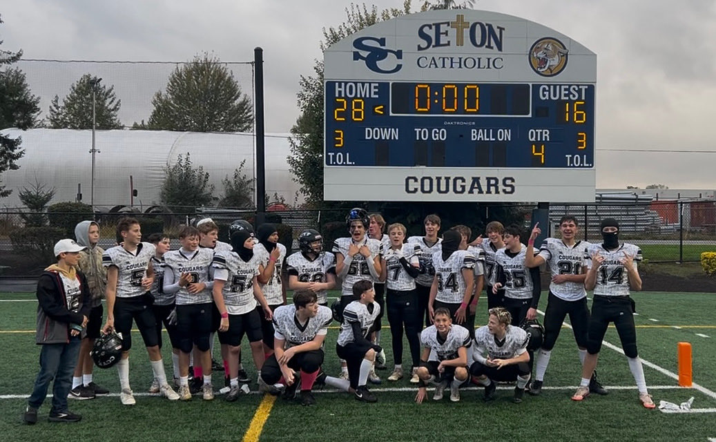 SetonCougars's tweet photo. 8th Grade Cougars beat Battle Ground! #FutureCougs https://t.co/3jxDmcvLoU