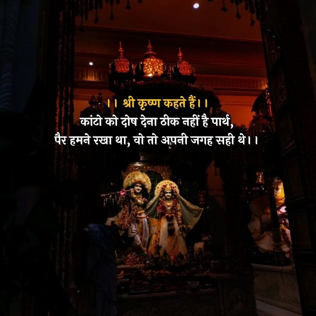 nambrijesh_29's tweet image. 🌸 श्रीकृष्ण कहते हैं 🌸
🌿 “ कांटों को दोष देना ठीक नहीं है पार्थ,
🚶 पैर हमने रखा था,
📍 वो तो अपनी जगह सही थे।”
--------------------------------
❤️ True 👍 False
शुभ प्रभात 🌺 सभी को
Good Morning X Family
#GoodMorning #sundaymotivation