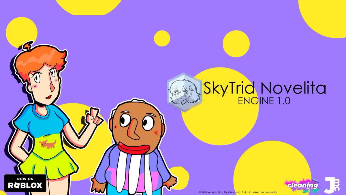 SkyTridGames's tweet image. A LITTLE BIT STRANGE CLEANING SESSION 🔥
es un claro ejemplo de lo que se puede llegar a hacer con nuestro Engine ¨SkyTrid Novelita¨
Disfruta de este este juego en Roblox ✨: roblox.com/es/games/74698…
© 2025 Alvertro (Just My Creations). Todos los derechos reservados.