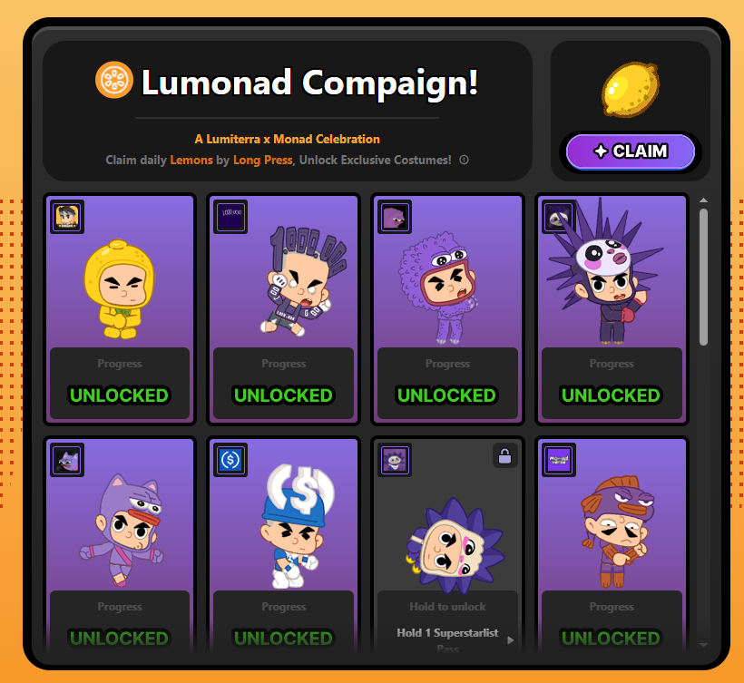 Tạm hiểu là anh em ai có NFT 1M NAD SBT thì có thể là an toàn không bị đánh Sybil

Và có thể được air từ vài trăm $ hoặc tới 2k$

Có thêm tí hy vọng cho anh em đã ủng hộ sớm cho dự án

Chờ 14/10 check <a href="/monad/">Monad</a>   sẽ rõ

<a href="/LumiterraGame/">Lumiterra (mainnet arc)</a> mình vẫn duy trì claim quả