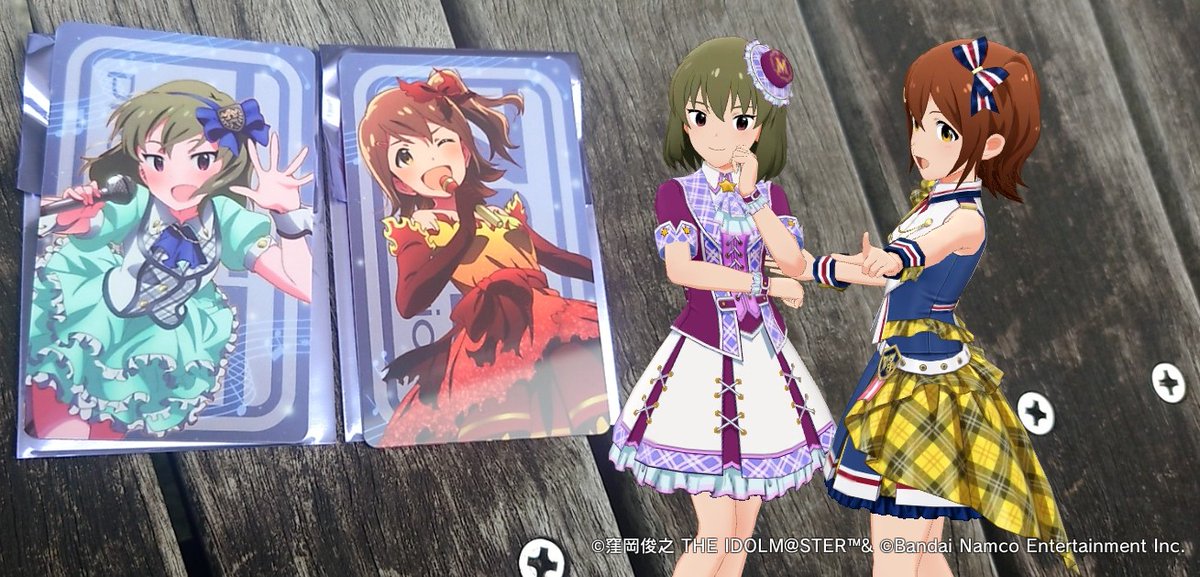 Z1000redithion's tweet image. 本日のコラボカフェカードは
未来＆昴でした

#ミリシタ
#グラビアスタジオ
#春日未来
#永吉昴
