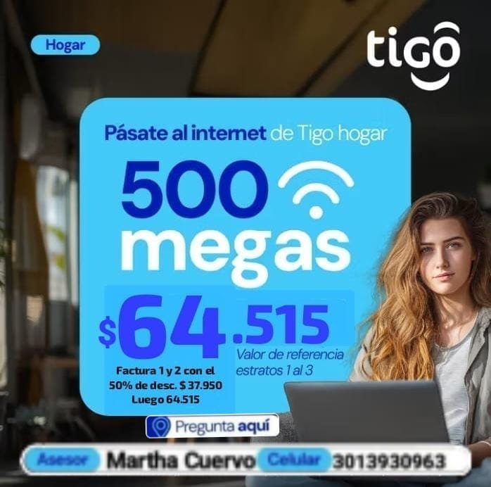 InternetExprex's tweet photo. En Tigo tenemos un Plan para ti y que se acomodan tu necesidad. @ Tigo @Bogotayalrededores @lamejorred @suba @ENGATIVA @CiudadBolivar @bosa @RafaelUribe @usaquen @BarriosUnidos @kennedy @Fontibon_Bogota @puentearanda https://t.co/DqXvvLzvxK