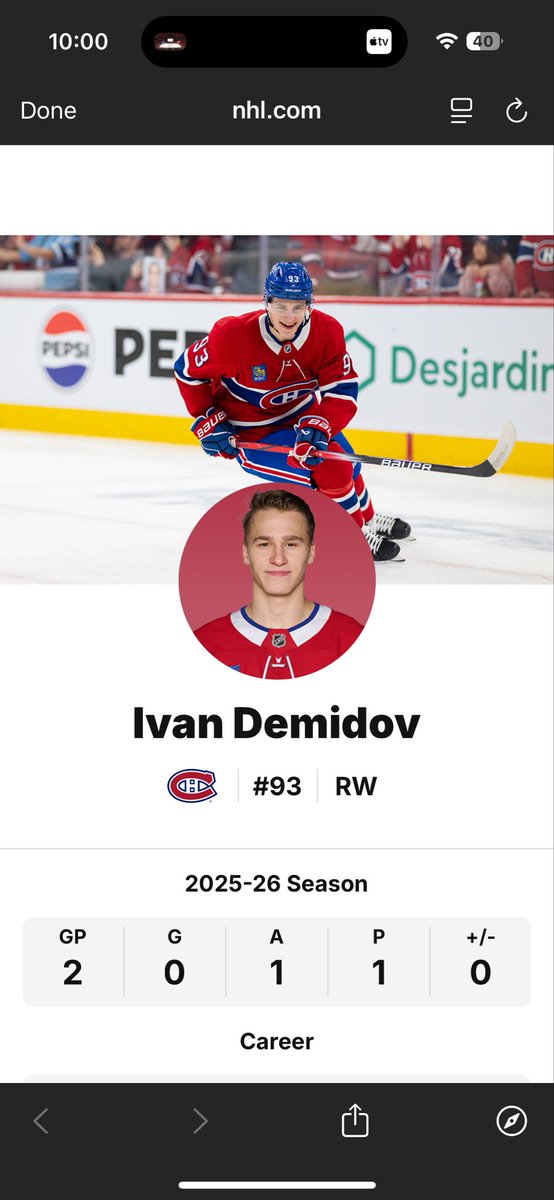 seiderdacollida's tweet image. “Best prospect of all time” has the same amount of points as a goalie😭😭😭 #Gohabsgo  #LGRW