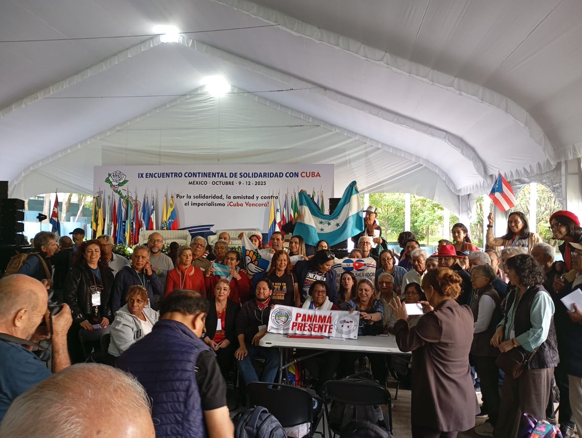 Agradezco a los organizadores del IX Encuentro Continental de Solidaridad con Cuba por permitirme participar en la mesa de trabajo "Fortalecimiento de la solidaridad económica" con representantes de 15 países de la región.
