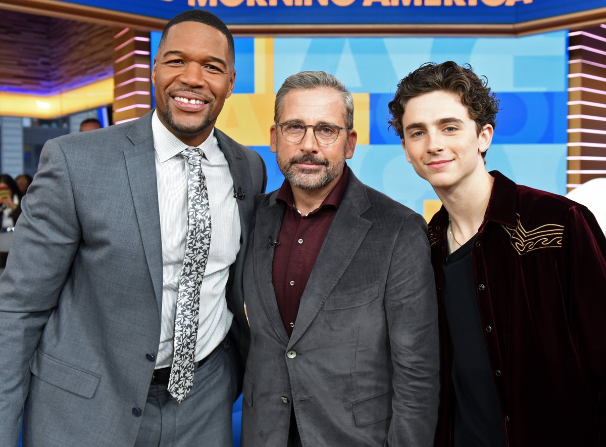 Steve and I dropping some facts on top of facts about #ForMySonMovie on <a href="/GMA/">Good Morning America</a>! Thank you for having us on. Entire look by <a href="/YSL/">SAINT LAURENT</a> 🖤