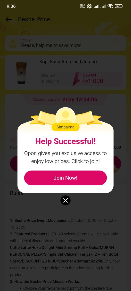 ABCtoZ_1's tweet photo. @bewthoven Done kak, barter yuk
Roti'o - Ice Cream Rp1K! Help me slash the price and you can enjoy coffee for just Rp1K! https://t.co/WZttNe5YPJ https://t.co/FWxKd7U1Yg