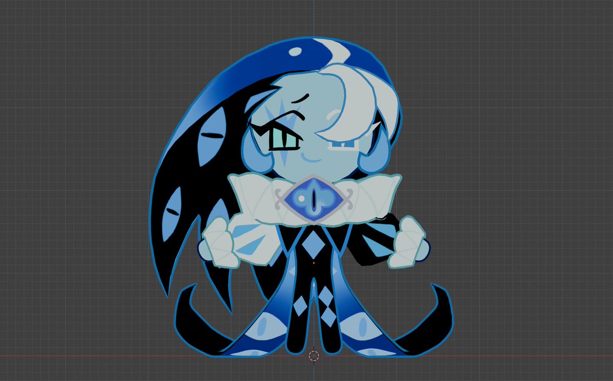 elsbells_exe's tweet image. Shadow Milk Cookie 3D model is complete c: 

#cookierunkingdom #crk #shadowmilkcookie