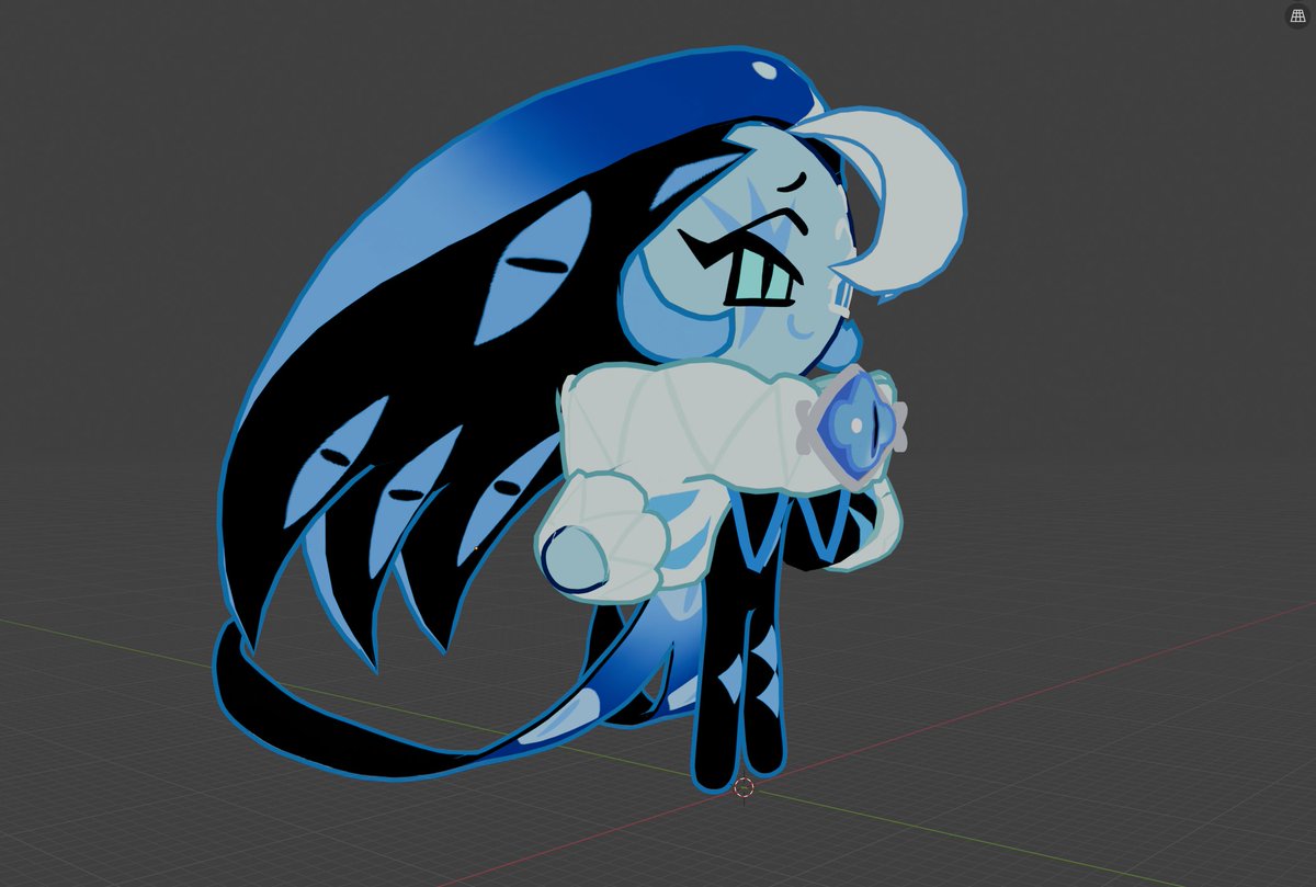 elsbells_exe's tweet image. Shadow Milk Cookie 3D model is complete c: 

#cookierunkingdom #crk #shadowmilkcookie