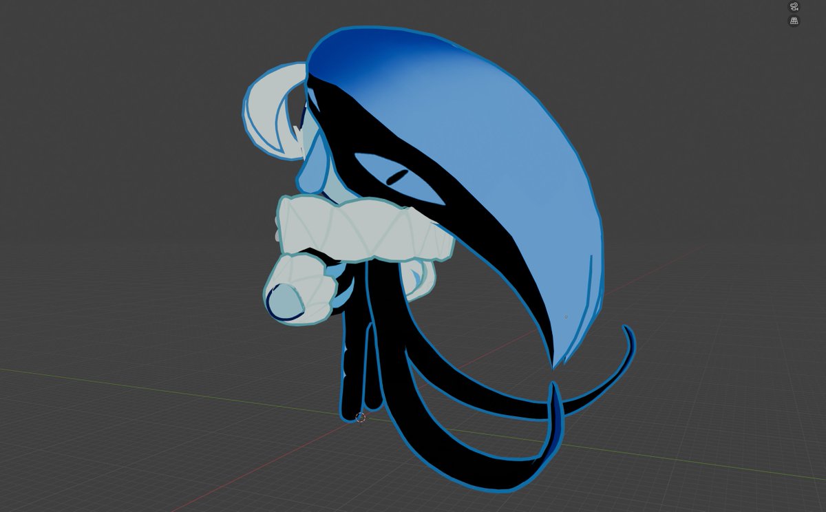 elsbells_exe's tweet image. Shadow Milk Cookie 3D model is complete c: 

#cookierunkingdom #crk #shadowmilkcookie