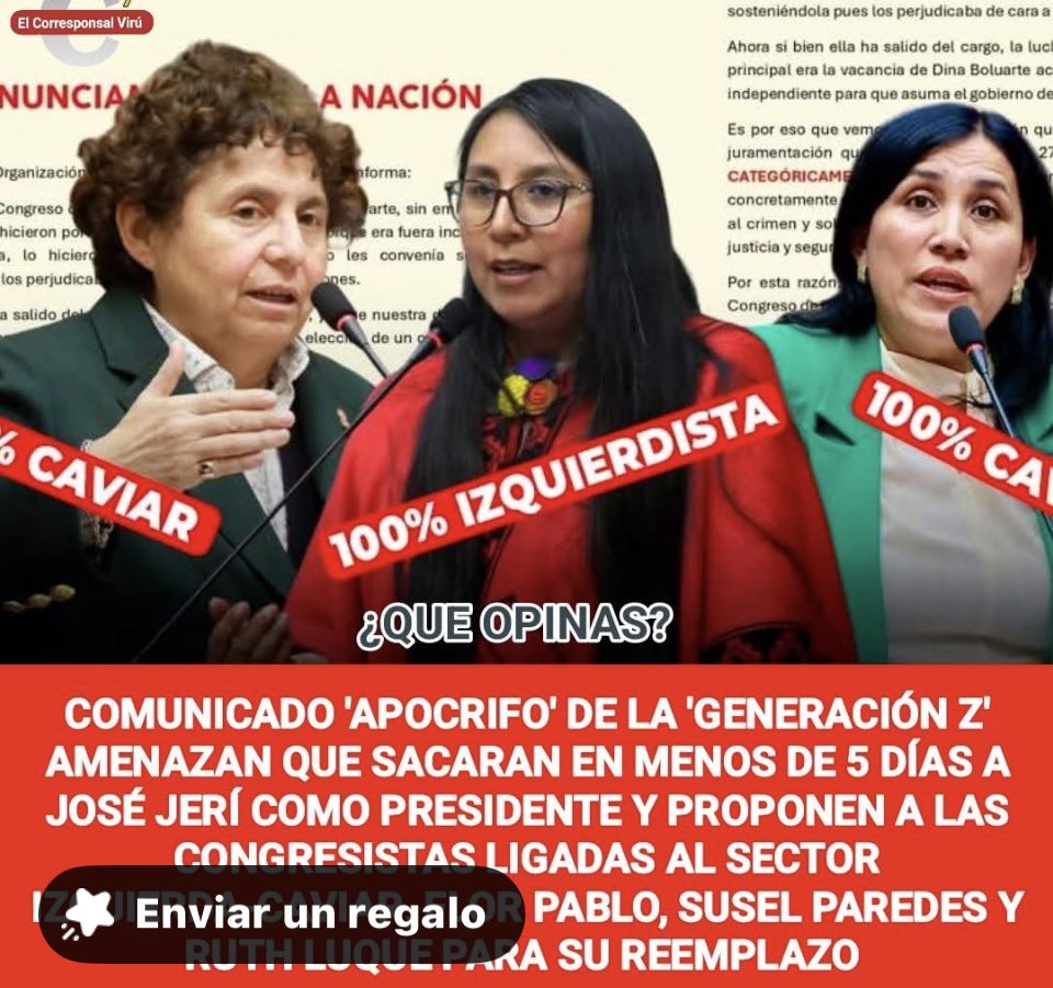 ¿Marcharías para que una de estas señoras de izquierda, asuma la presidencia?