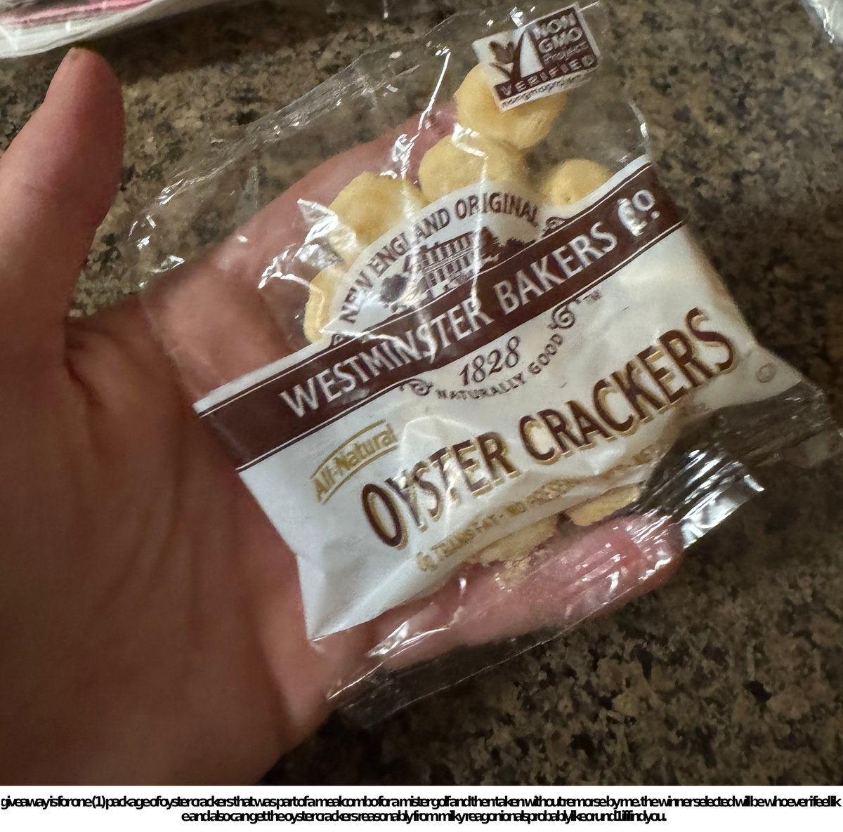 FOLLOWER GIVEAWAY! Retweet and follow for a chance to win oyster crackers. Giveaway ends in one phase of Milwaukee regionals terms and conditions may apply please see fine print for details